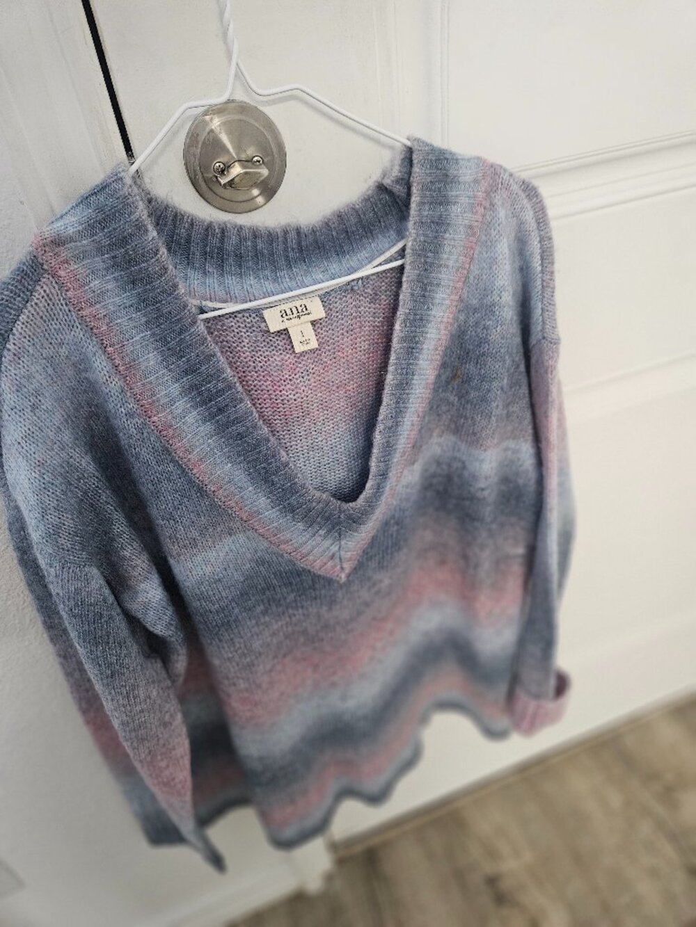 Ana V-neck Striped Knit Sweater